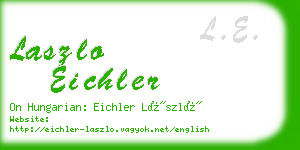 laszlo eichler business card